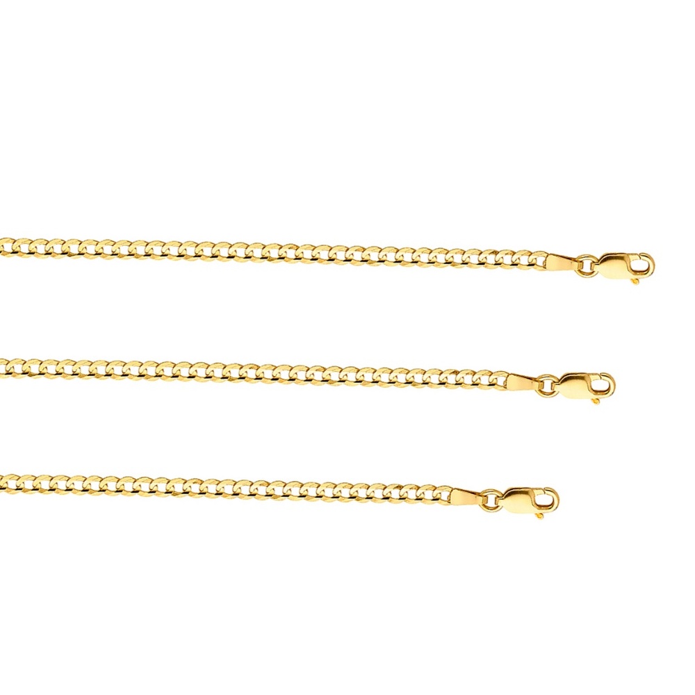 14k Yellow 3.2 MM Wide Cuban Concave bracelet - Picture 4 of 7